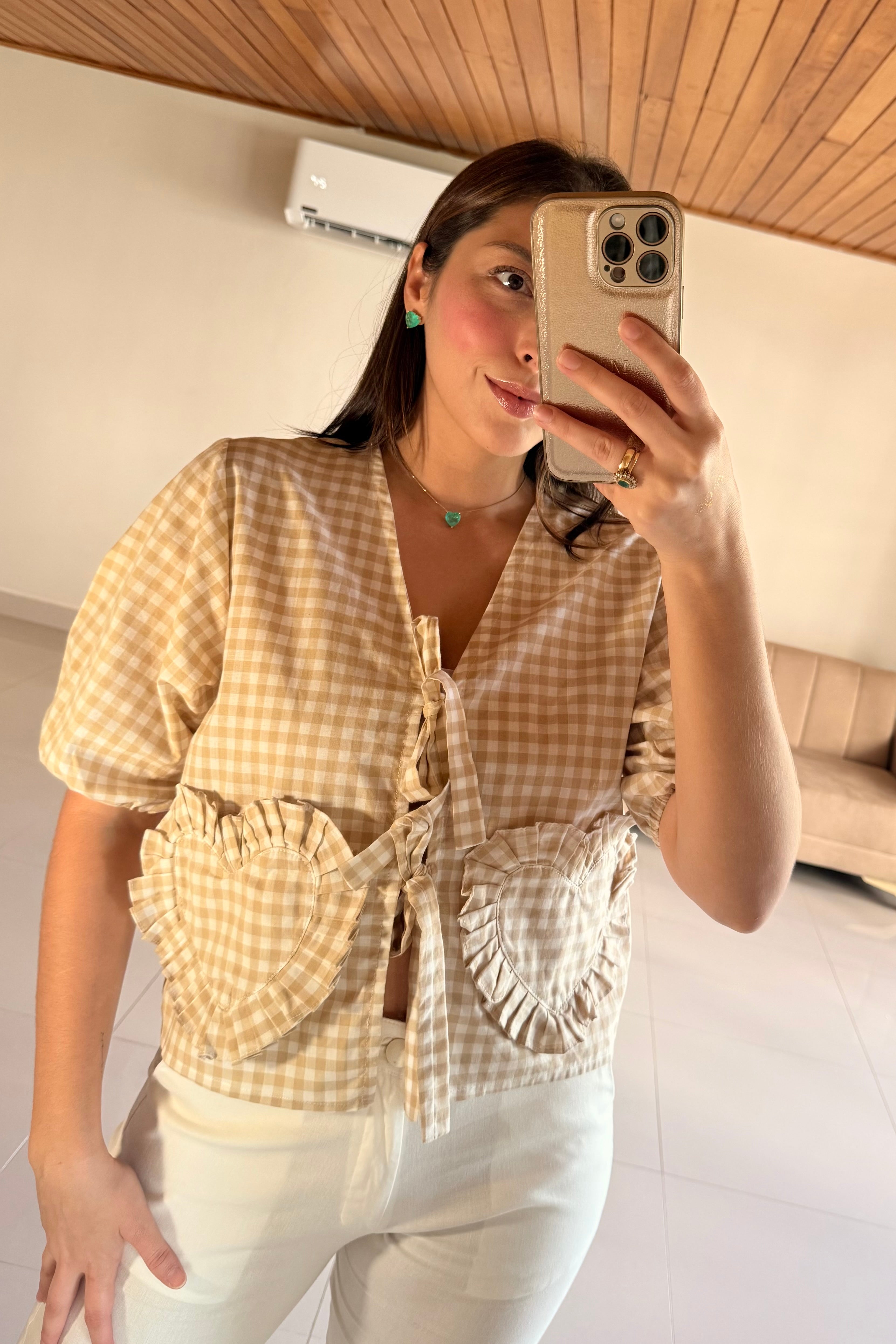 BLUSA CORAZONES BEIGE