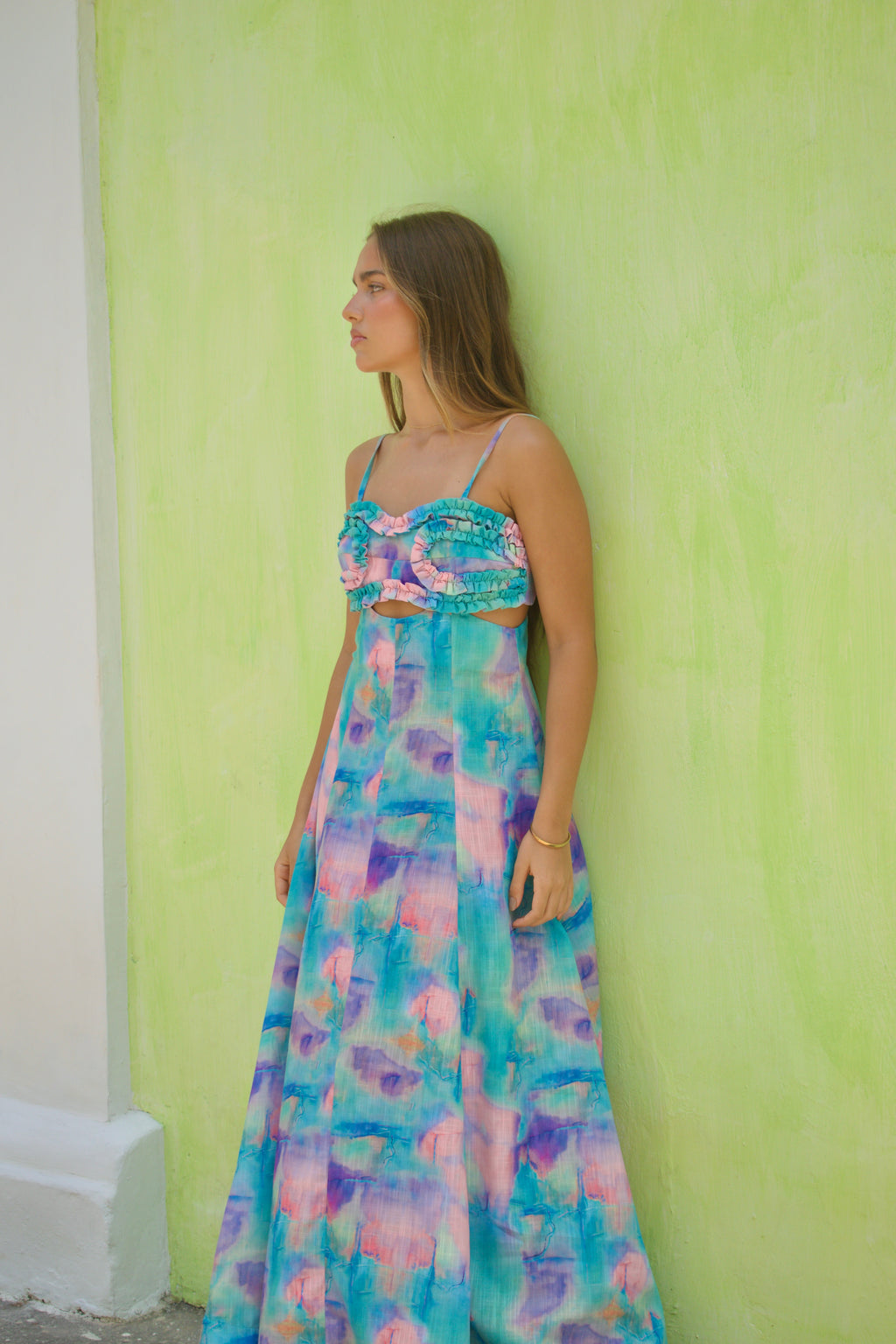 VESTIDO RUFFLE COLOR DANCER
