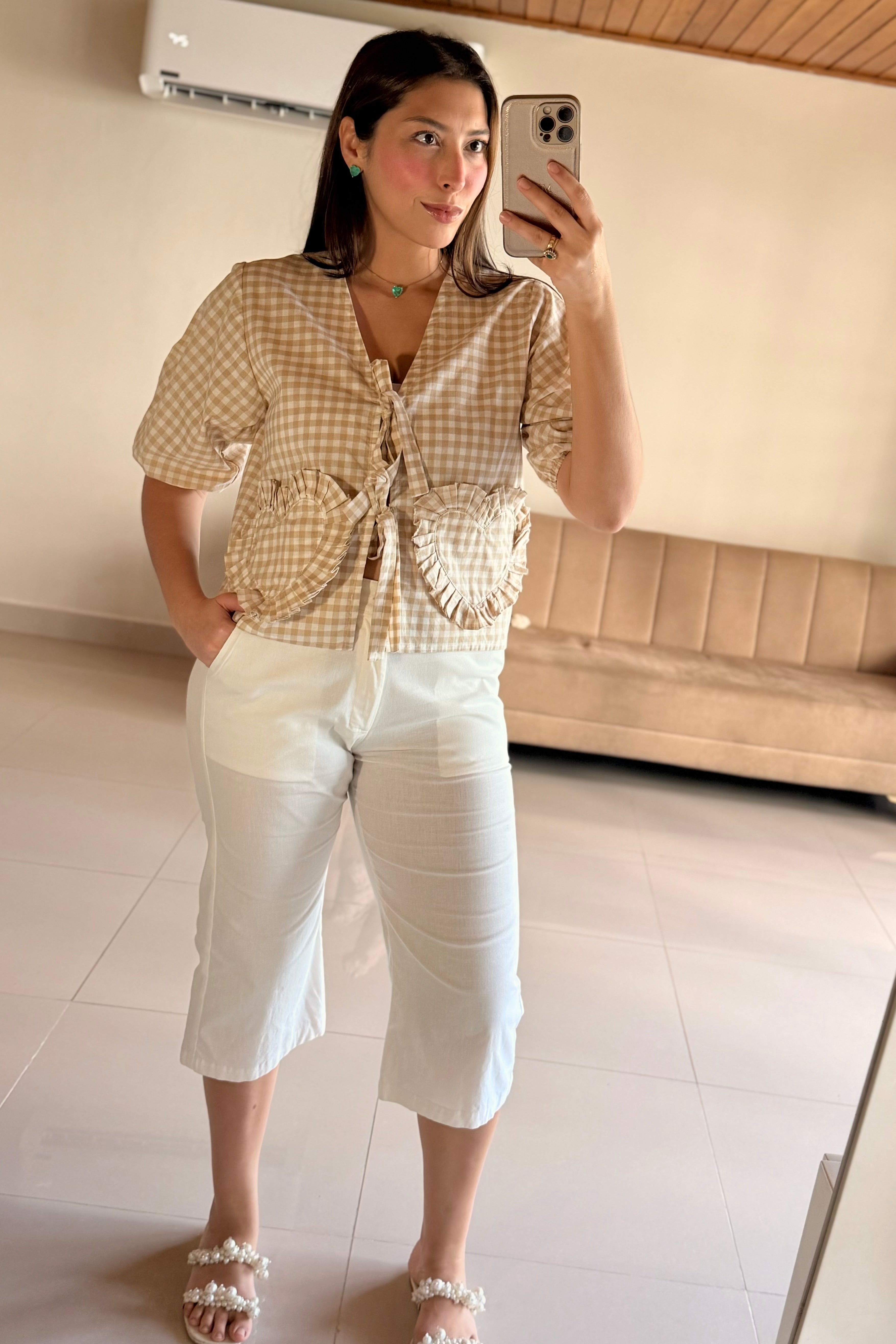 BLUSA CORAZONES BEIGE