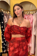 TOP RUFFLE DARK SUNSET