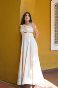 VESTIDO RUFFLE BEIGE