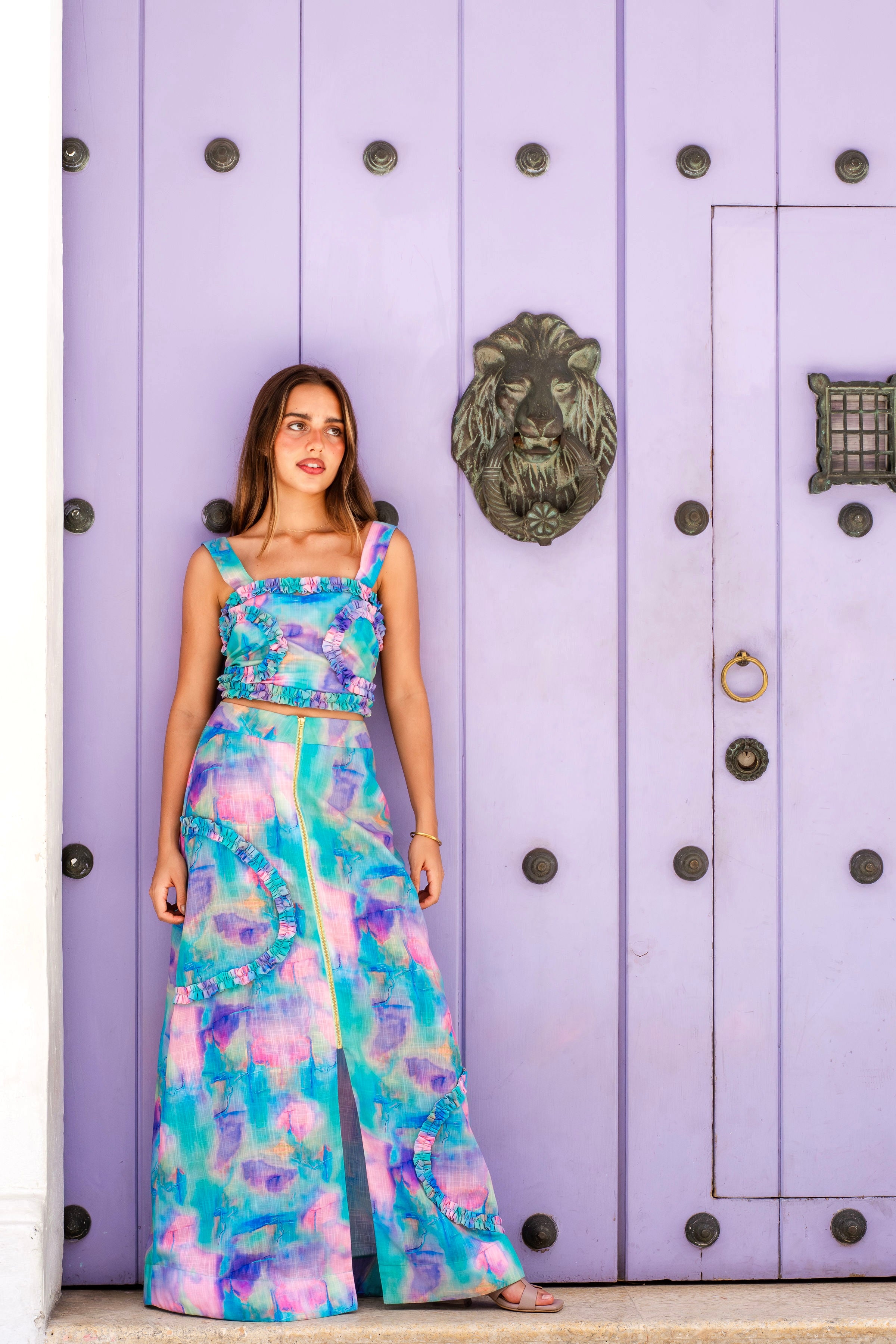 FALDA RUFFLE COLOR DANCER