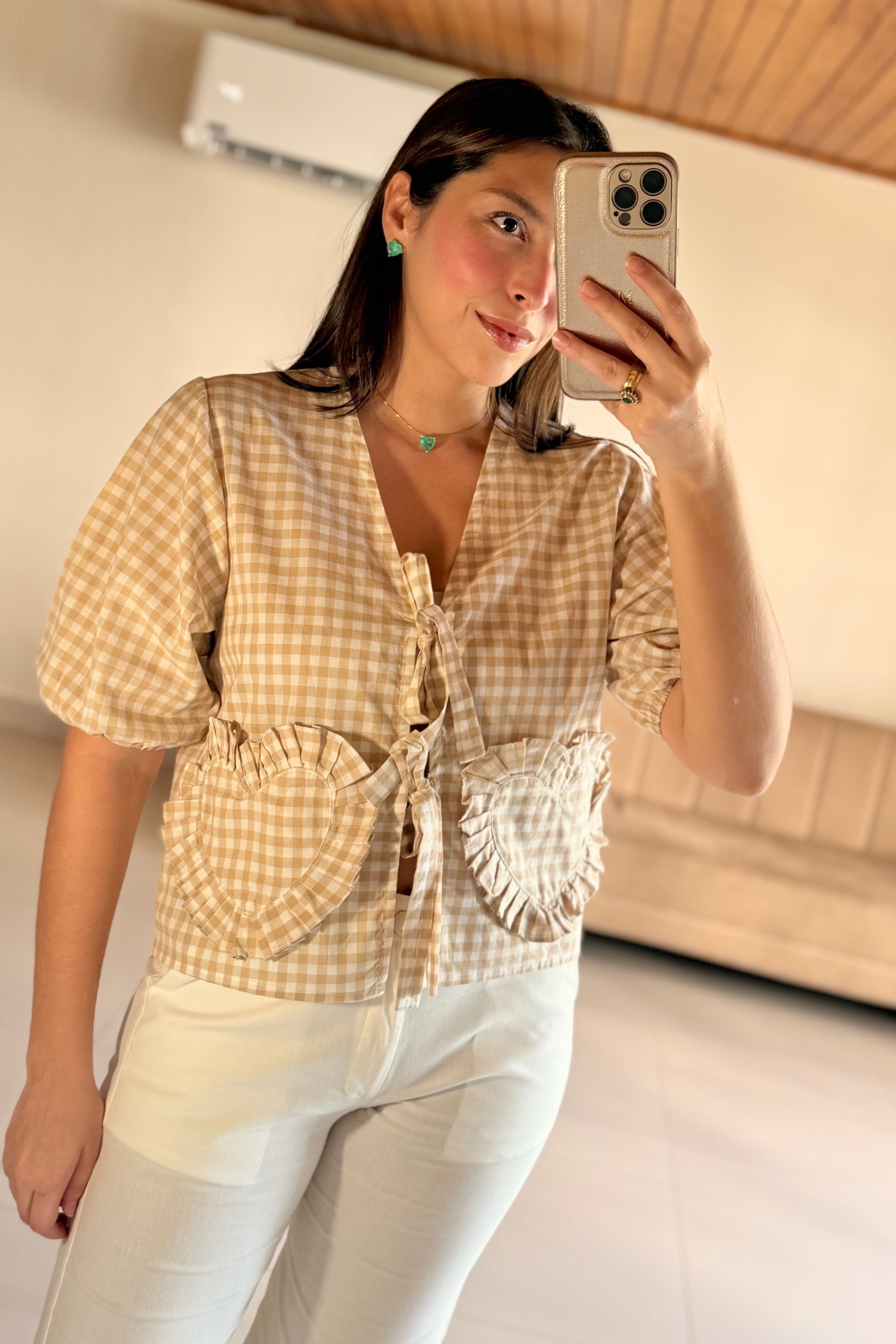 BLUSA CORAZONES BEIGE