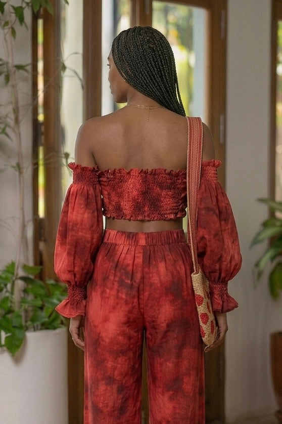 TOP RUFFLE DARK SUNSET