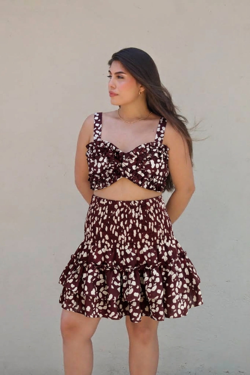 BLUSA RUFFLE BAMBI BURGUNDY